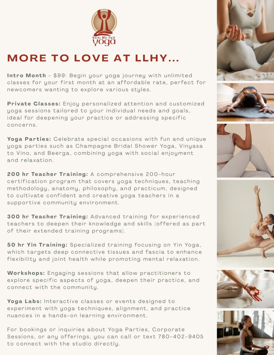 List of private yoga offerings and workshops